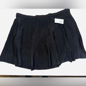Black Pleated Skirt, NWT - A New Day, 2X Plus - heavy material and stretch waist